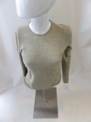 Giorgio Armani Gray Long Sleeve Classic Neckline Sweater Size 40