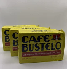 Café Bustelo Espresso Ground Coffee - Vacuum Packed Bricks (6 OZ.)  3 Bags
