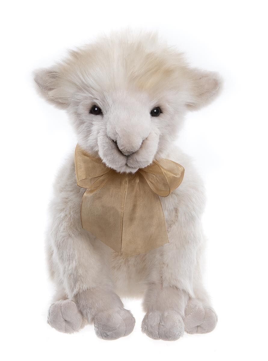 Charlie Bears 2024 Trample Alpaca Teddy Bear Plush Soft White Stuffed Animal Toy