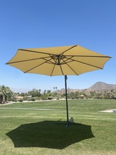 Le Papillon 10 Ft Cantilever Umbrella Outdoor Offset Patio Umbrella Ea Beige For Sale Online Ebay