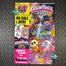 CRANIACS 2 2025 2-SIDED WINDOW POSTER AD SALE PROMO BOX TOPPER garbage pail kids