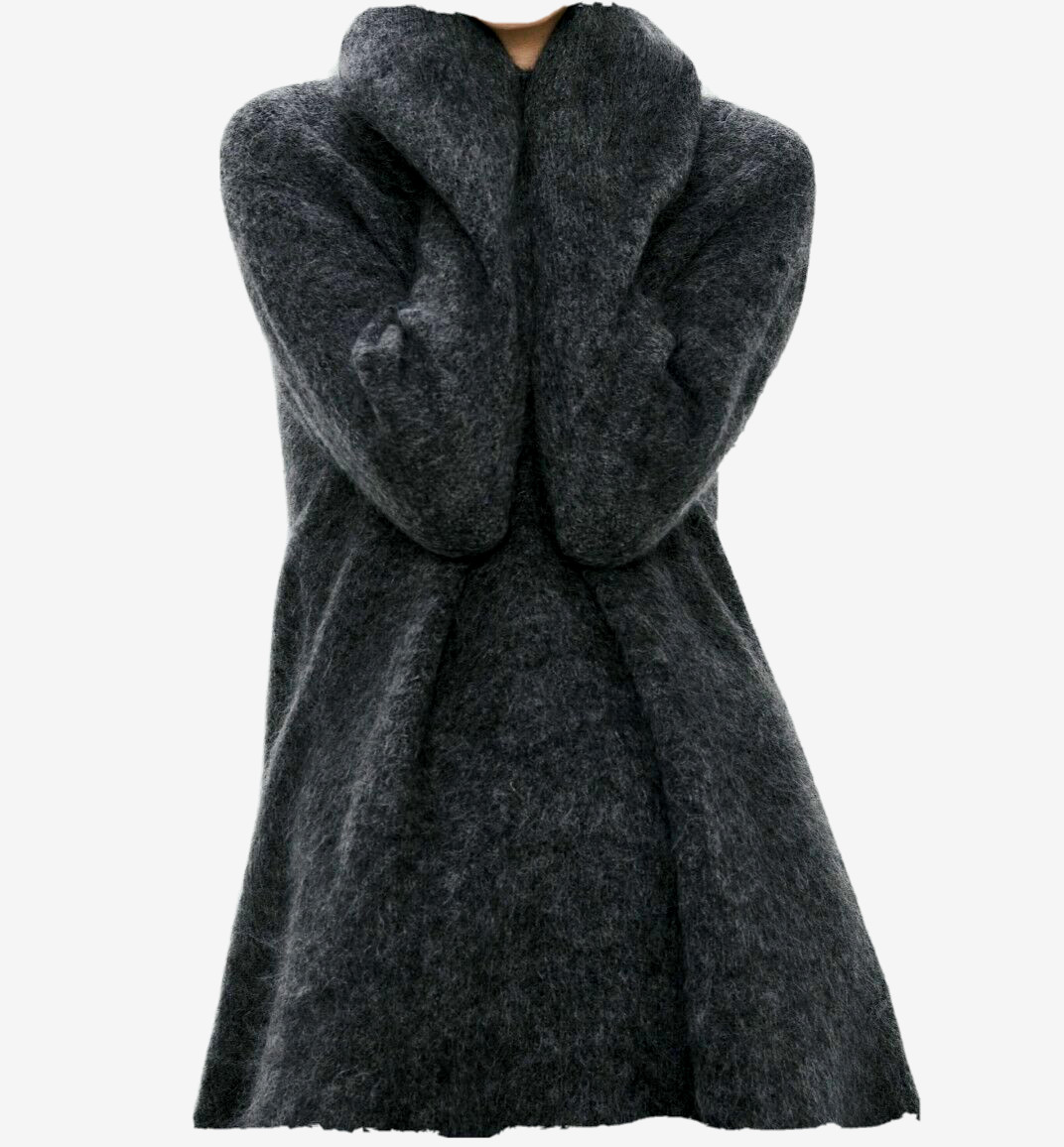 NWT ZARA WOOL MOHAIR BLEND PINTEREST/BLOGGERS FUNKY RARE SWEATER DRESS L $179 image 5