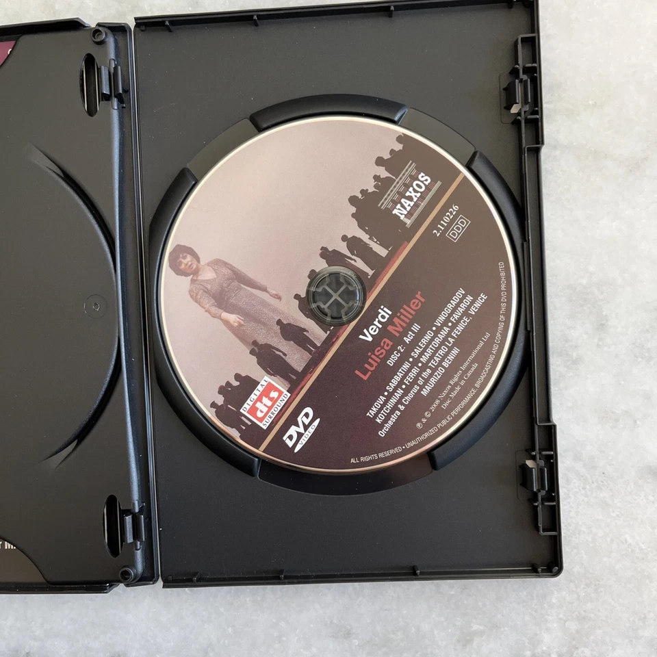 Verdi Opera Naxos DVD Lot : Macbeth (2007), Luisa Miller (2006) Italian Rare OOP - Image 4 of 4