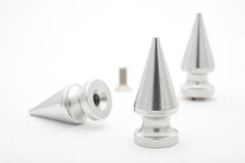 4 Giant Raw Aluminum Tree Spike 45mm (1.75 inch) w/ screw custom punk, goth