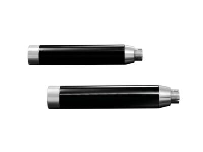 Highway Hawk  Auspuffanlage slip-on system''straight cut''schwarz für HD Sportster