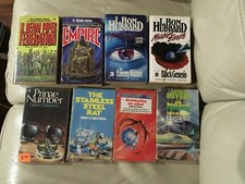VINTAGE SCI FI PIPER HUBBARD HARRISON JONES NIVEN POURNELLE NIVEN JONES 8 BOOKS
