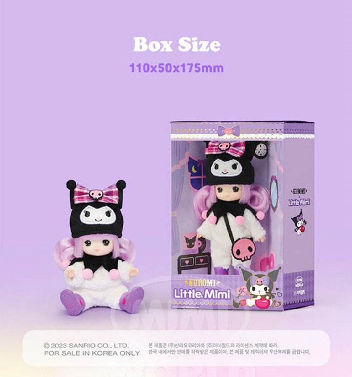 Sanrio Characters x Little Mimi KUROMI Doll Play Figure Girl