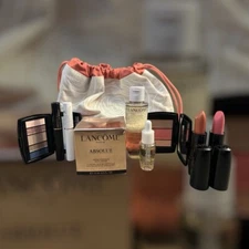 Lancome 10 Pcs Gift set, Absolue Soft Cream, Eyeshadow, Blush, Lipstick, Mascara