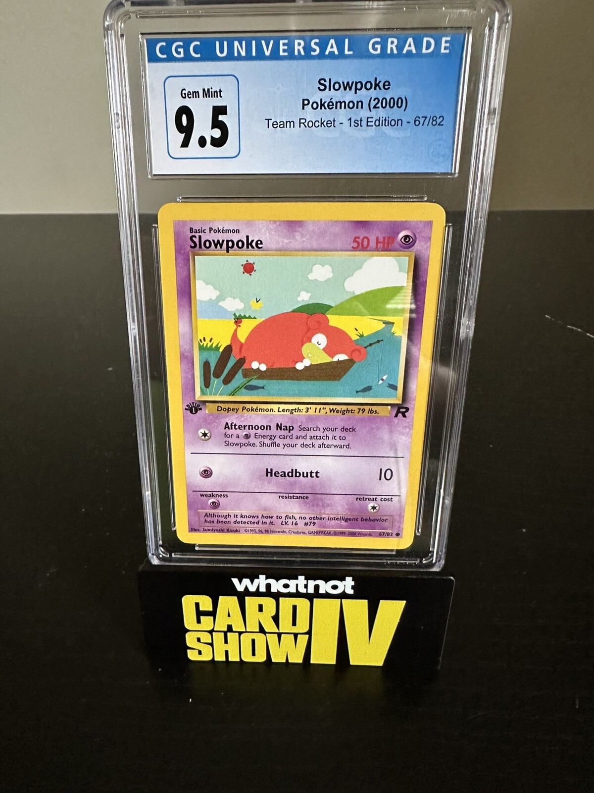 2000 Pokemon Team Rocket 1st Edition SLOWPOKE #67 CGC GEM MINT 10