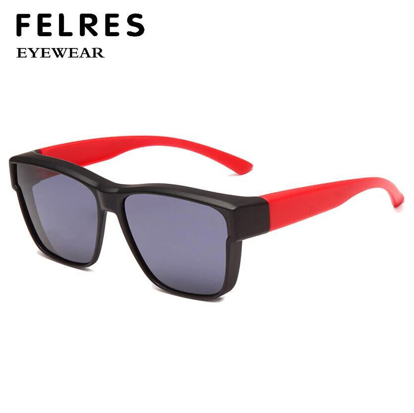 Gafas de sol polarizadas ajustadas para hombres mujeres gafas de conducción envolventes Foto 2 de 4