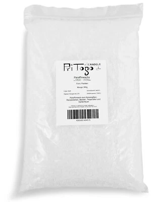 Pritogo Paraffinwachs für Kerzen | 900g | weiß | Granulat | Vollraffiniert