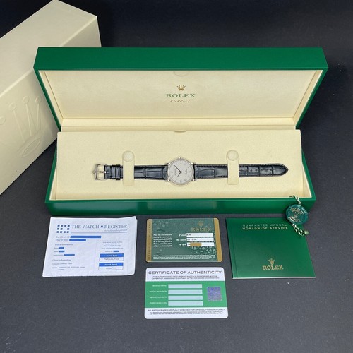 Rolex Cellini 5115 32mm 2014 White gold Silver Jubilee Roman dial Fullset 1y w - Imagen 2 de 12