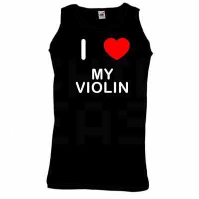 My Violin I Love Heart Weste Erwachsene Rundhalsausschnitt Athletik Gym Weste