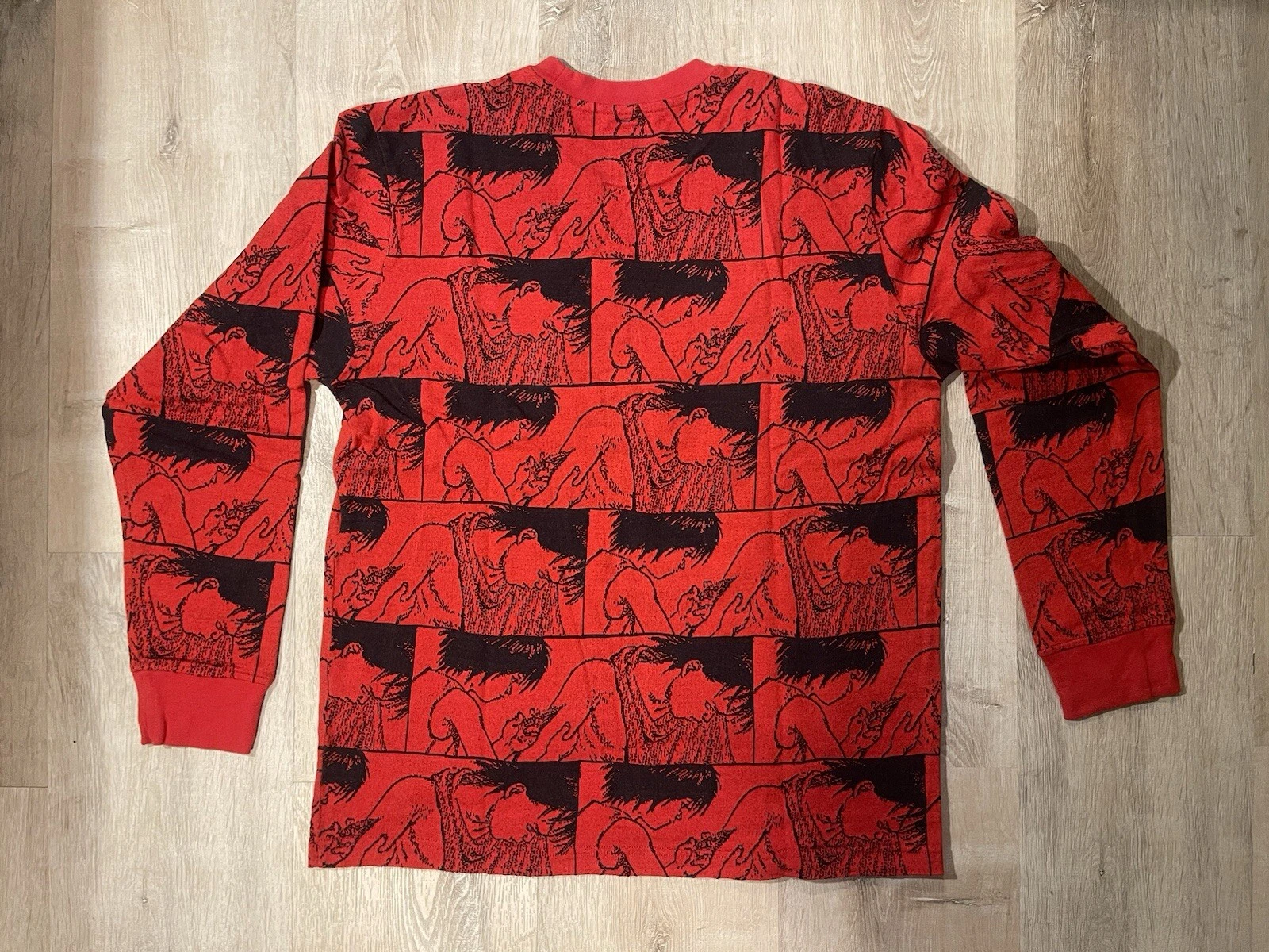 FW17 Supreme X Akira Seringue Jacquard Pull Chemise Manches Longues L Rouge Tetsuo