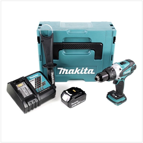 Makita Ddf 458 RT1J 18V Akku Bohrschrauber 91 Nm + Makpac + 1X 5 Ah Akku + Lader-image