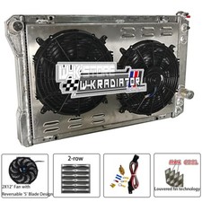 2-row Aluminum Radiator 12v Slim Shroud Fan For 1982-1992 Chevy Camaro Firebird 2-row Aluminum Radiator 12v Slim Shroud Fan For 1982-1992 Chevy Camaro Firebird