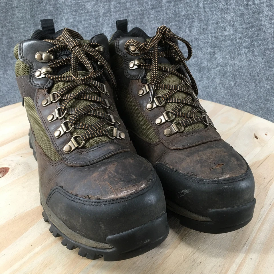 Timberland Botas Para Hombres 8 M Taban Botines Con Cordones FTP-1812 Cuero Verde Foto 3 de 4