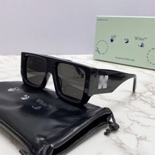Off-White OW40018 Sunglasses Black Square Frame Unisex Designer Shades 55-19-145