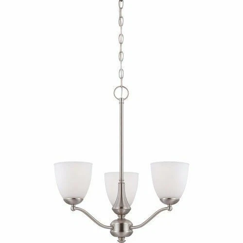 Nuvo 60-5036 - 3-Lights Brushed Nickel Chandelier with Frosted Glass - Picture 1 of 1