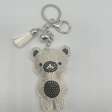 Trendy Bling Bling Bear Key Chains Ring Crystal Bling Cute Keychain for Bags
