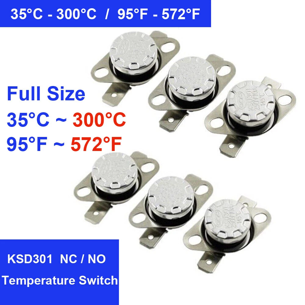 Lot De 3 Thermostats KSD9700 85°C - Interrupteur Bilame Normalement Fermé (NC) - 250V 5A