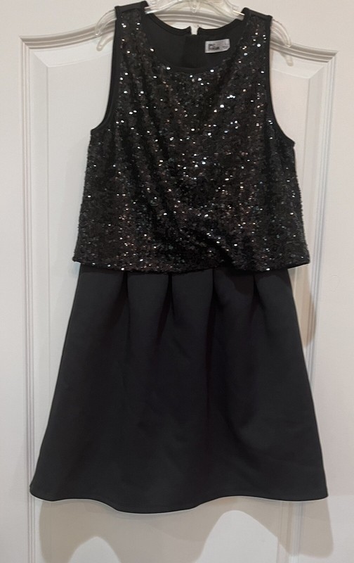 epic threads jr dress Party Cocktail size Large Black Sequence