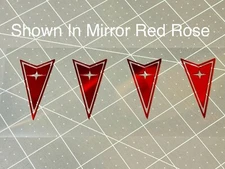 4-Pack Pontiac Arrowhead Vinyl Decals Many Sizes/Colors DOES NOT COVER EMBLEMS