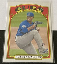 2021 Topps Heritage High Number Baseball Base Rookie #598 Brailyn Marquez RC