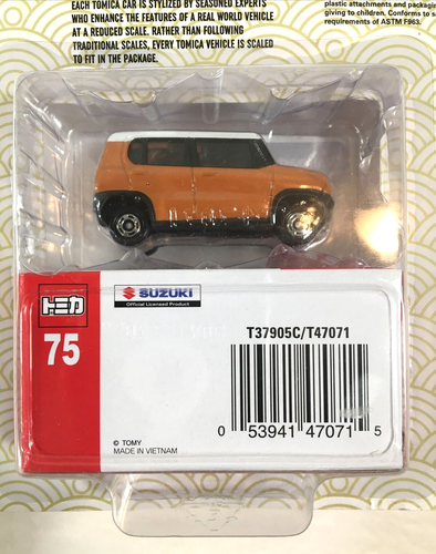 TOMY Tomica Suzuki Hustler #75 Orange White Roof Diecast Collectible Car New - Picture 2 of 4