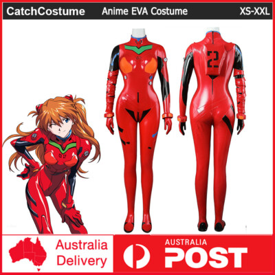 Anime EVA Neon Genesis Evangelion Asuka Langley Soryu Jumpsuit Cosplay Costume