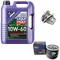 MotoröL Set 10W-60 5 Liter + ÖLfilter + Schraube FüR Opel Arena Renault Megane I