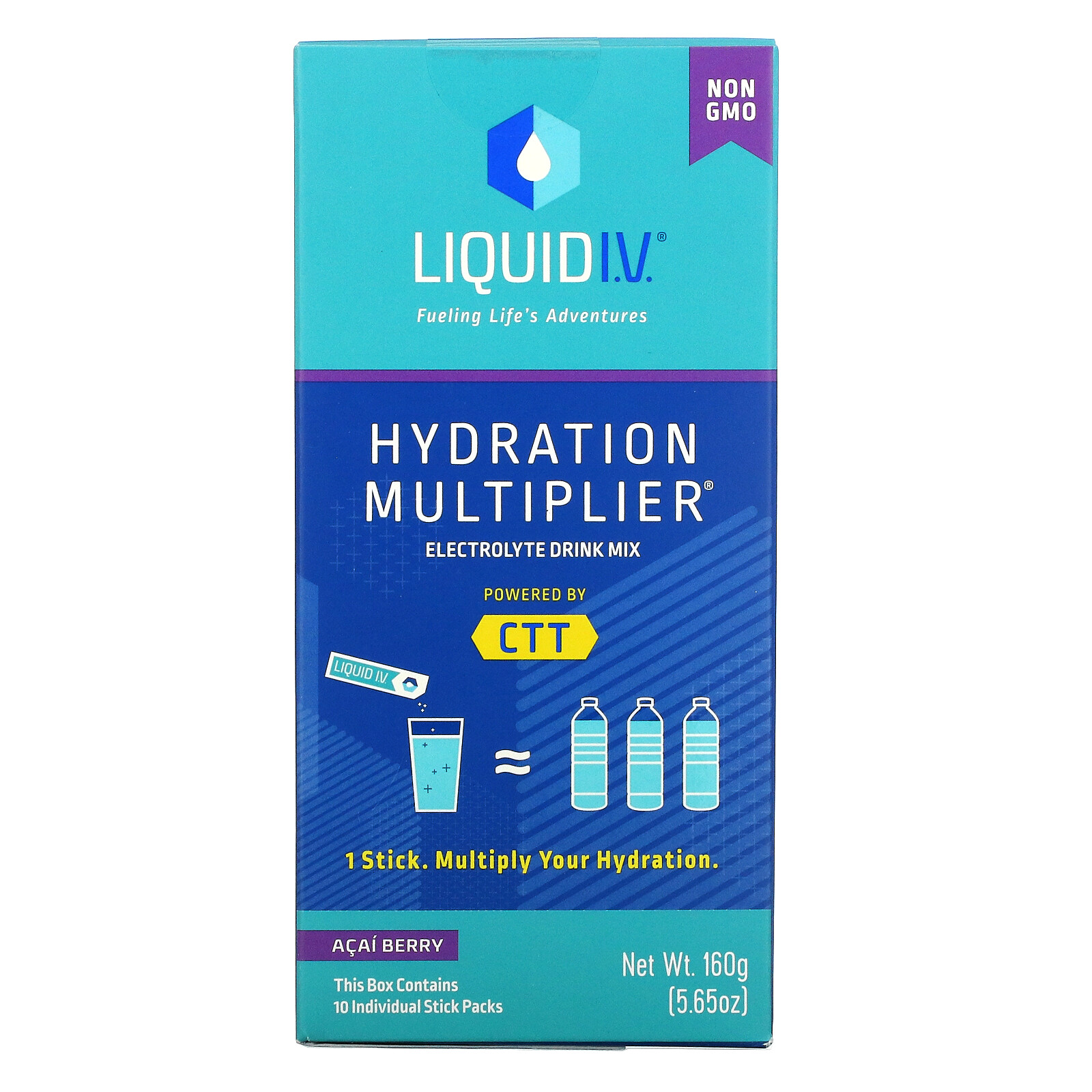 Liquido I.V Idratazione Multiplier, Elettrolita Bevanda Mix, Acai Berry , 10