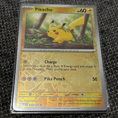 Pikachu Reverse Holo #025/165 2023 Pokemon 151 MEW A20 | eBay