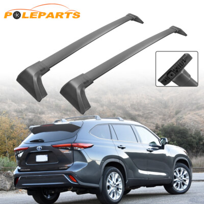 Autobrother Cross Bars For Toyota Highlander 2020-2021 – Roof Rack Rails, Black Aluminum