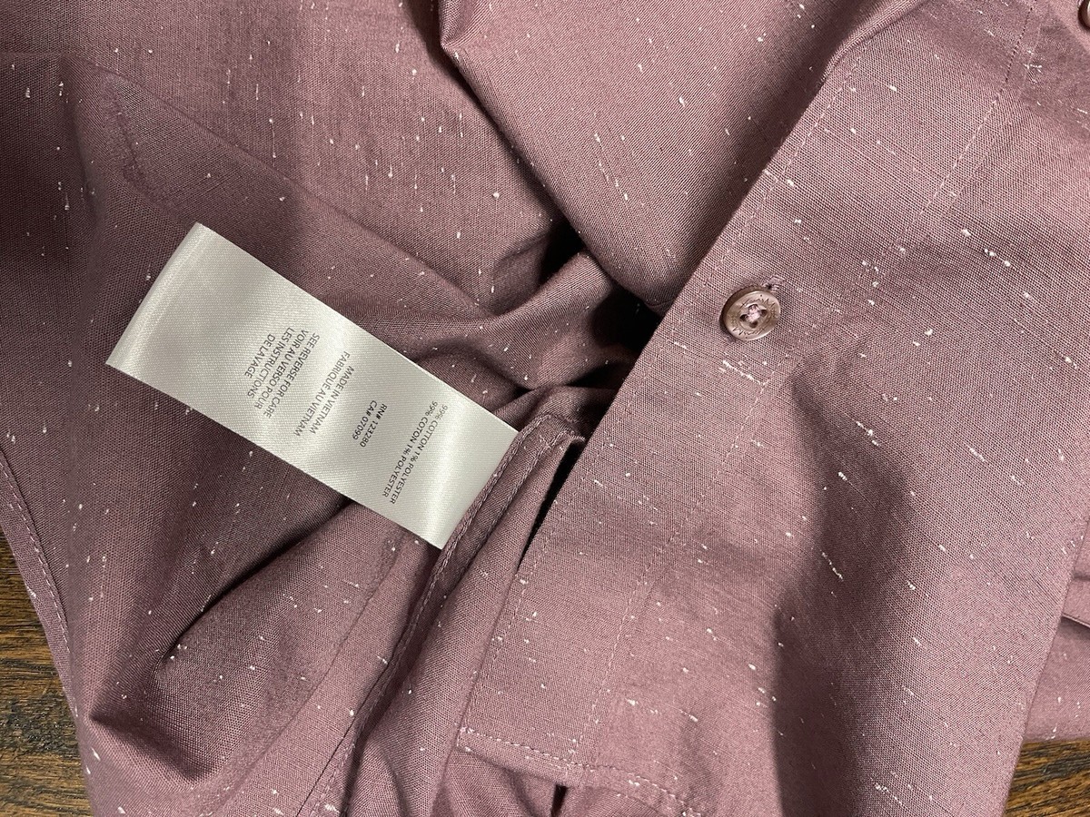 TRAVIS MATHEW ピンク ショートスリーブシャツ Short Sleeve Travis Mathew Striped Casual Button-Down Shirts