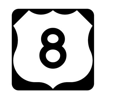 Interstate 8 Sticker US Route 8 Sticker R1876 Highway Sign Road Sign | eBay