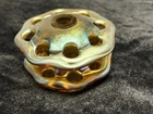 STEUBEN AURENE --- VTG  FLOWER FROG WITH  GOLD IRIDESCENCE --- NICE CONDITION