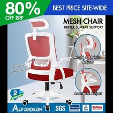 ALFORDSON Sedia da Ufficio in Rete Seduta Inclinata per Computer da Gioco