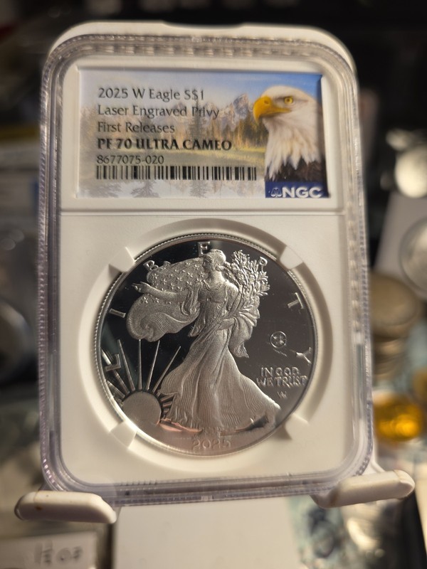 2025 W Eagle S$1 Laser Engraved Privy First Release PF70 ULTRA CAMEO