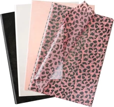 60 Sheets Leopard Tissue Paper, Metallic Cheetah Gift Wrapping Tissue Paper for 
