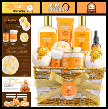 10-Pc Almond Milk Honey Spa Gift Basket - Relaxing Bath Self-Care Set for Wo
