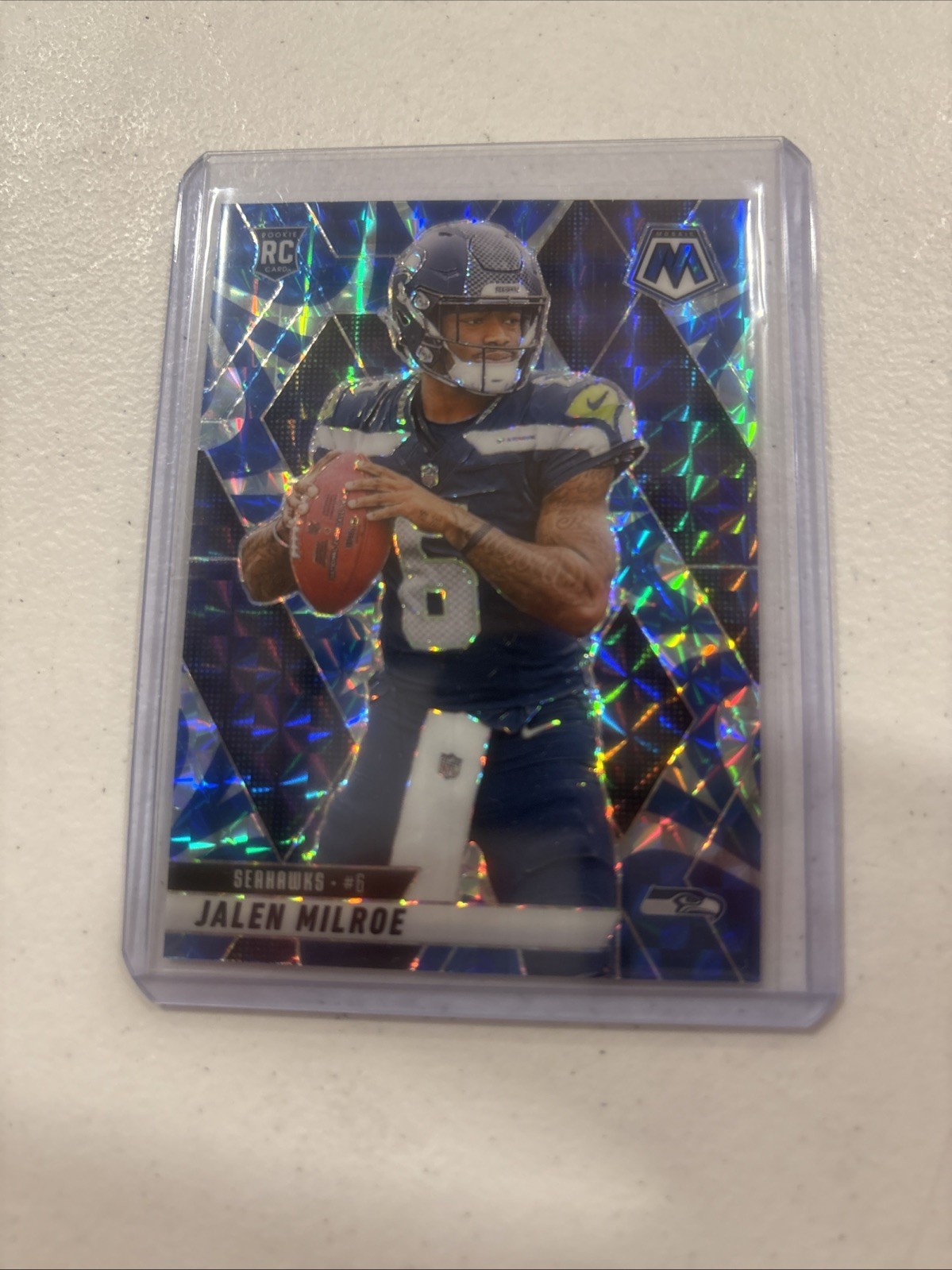 2025 Mosaic Reactive Blue Mosaic Prism Jalen Milroe RC #322 Alabama