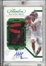 malachi corley rookie draft auto jersey patch western kentucky wku college 5/5