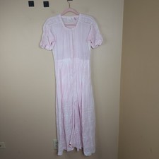 LoveShackFancy Edie Midi Dress in Pink Size L Damaged