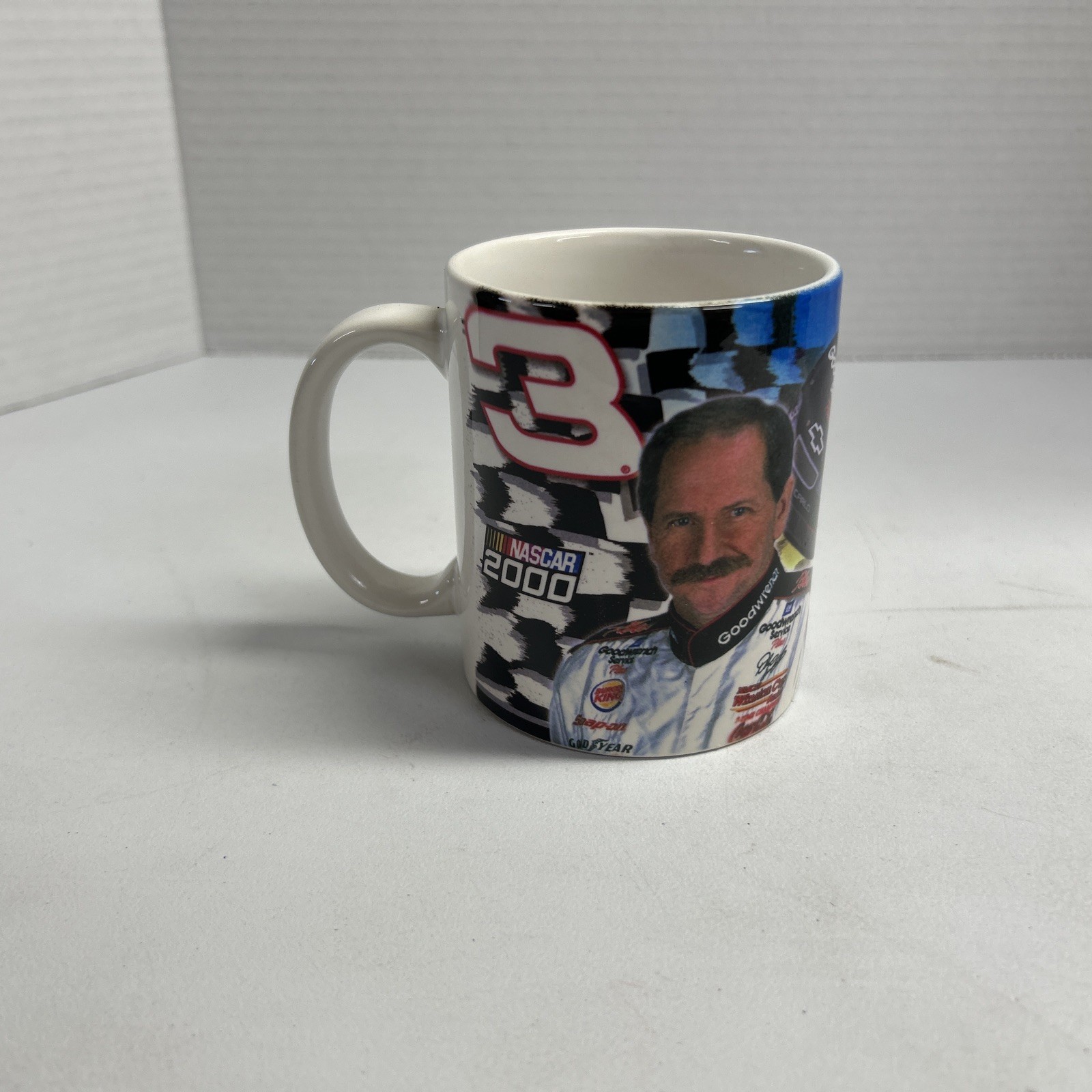 Vintage Dale Earnhardt Sr Coffee Cup Mug #3 Intimidator NASCAR Goodwrench 2000