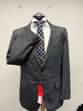 HUGO BOSS Aamon/Hago ANZUGJACKE ANTHRAZIT NADELSTREIFEN 44 L NEU MIT ETIKETT (0094)