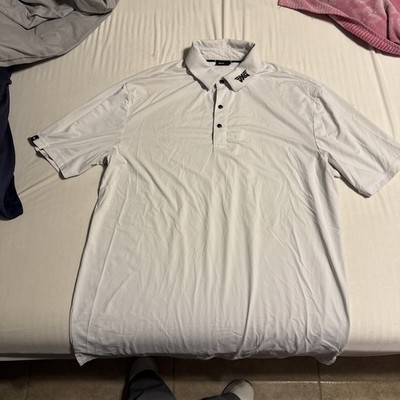 PXG Golf Men's Comfort Fit Shoulder Panel Polo White Size Medium - MS23ATP1-04C