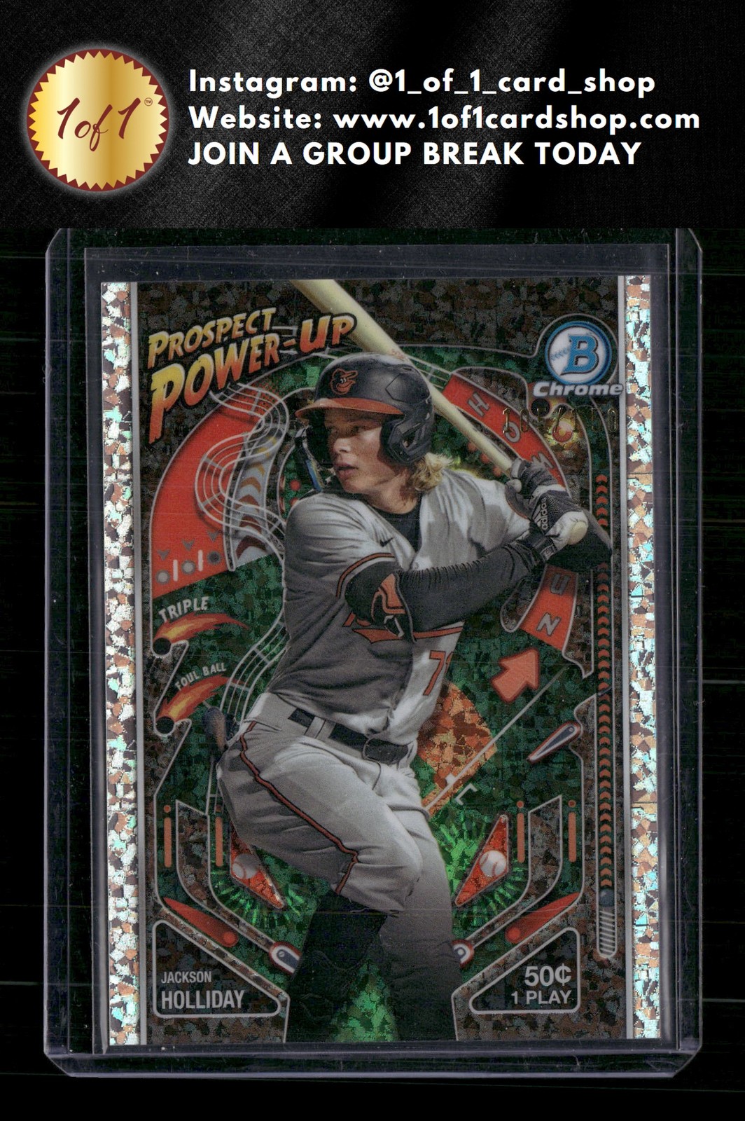 2024 Bowman Jackson Holliday Prospect Power-Up Mini-Diamond #105/150 ZZ
