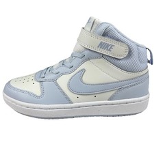 Nike Court Borough Mid Sneakers Youth Size 2Y Platinum Tint Ghost White Shoes