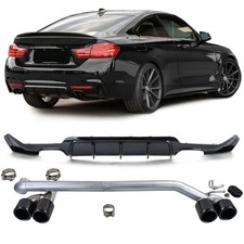Heckdiffusor Glanz + Endrohr Sport Look passt f�r BMW F32 F33 F36 425 428 430